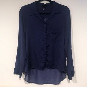 HM Indigo blouse